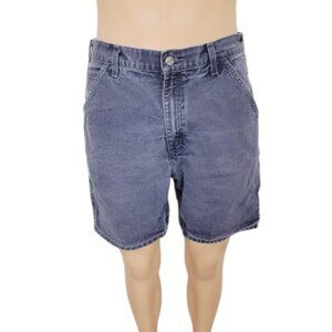 Carhartt Men's Gray Dark Washed Duck Casual Denim Work Shorts Size 33